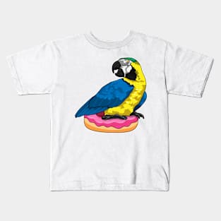 Parrot with Donut Kids T-Shirt